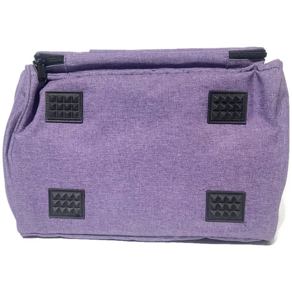 Sucipi Knitting Bag Organizer Purple Yarn Storage Tote Project Bag 14x10x